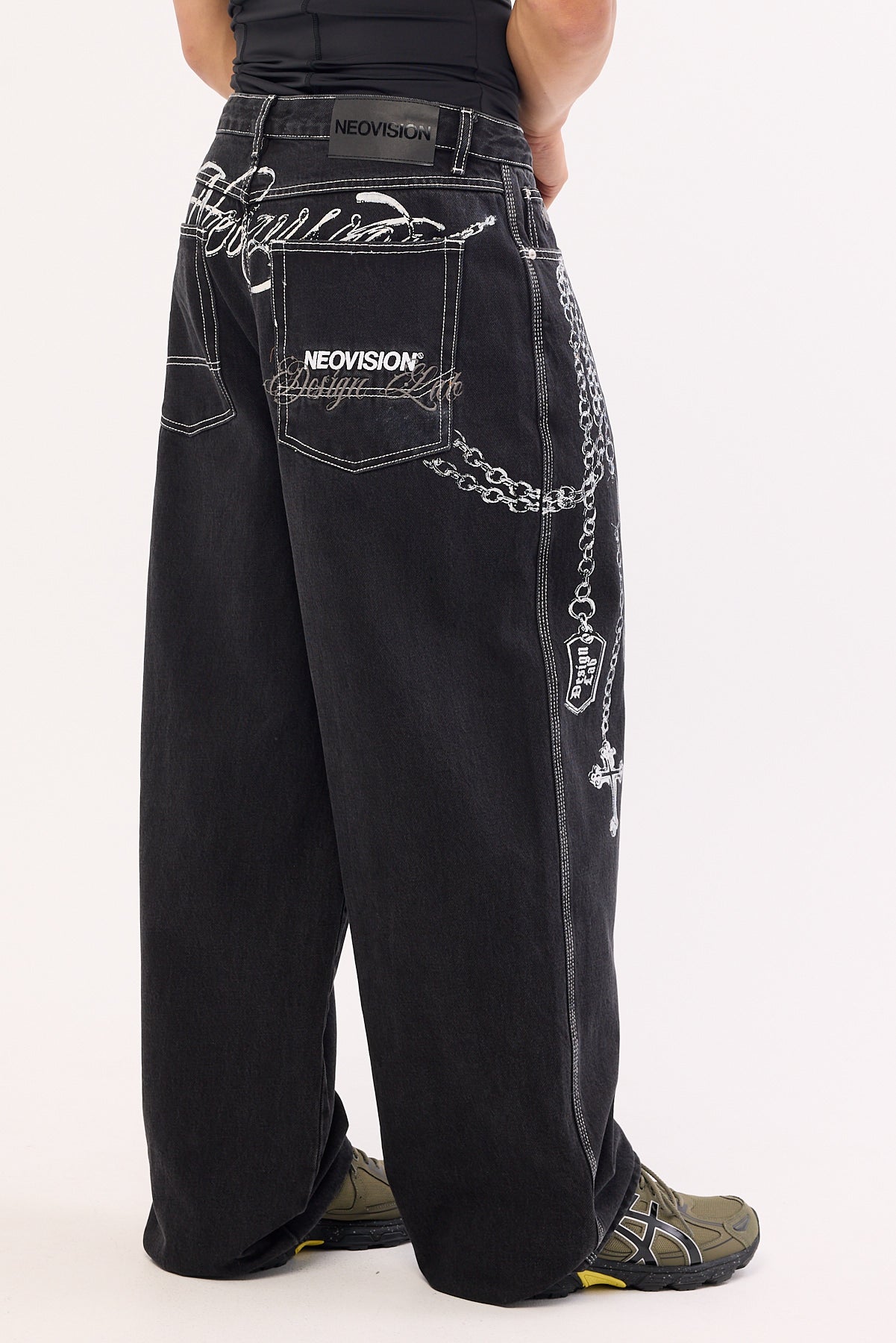 Neovision Shackle Behemoth Super Baggy Jean Dirty Washed Black