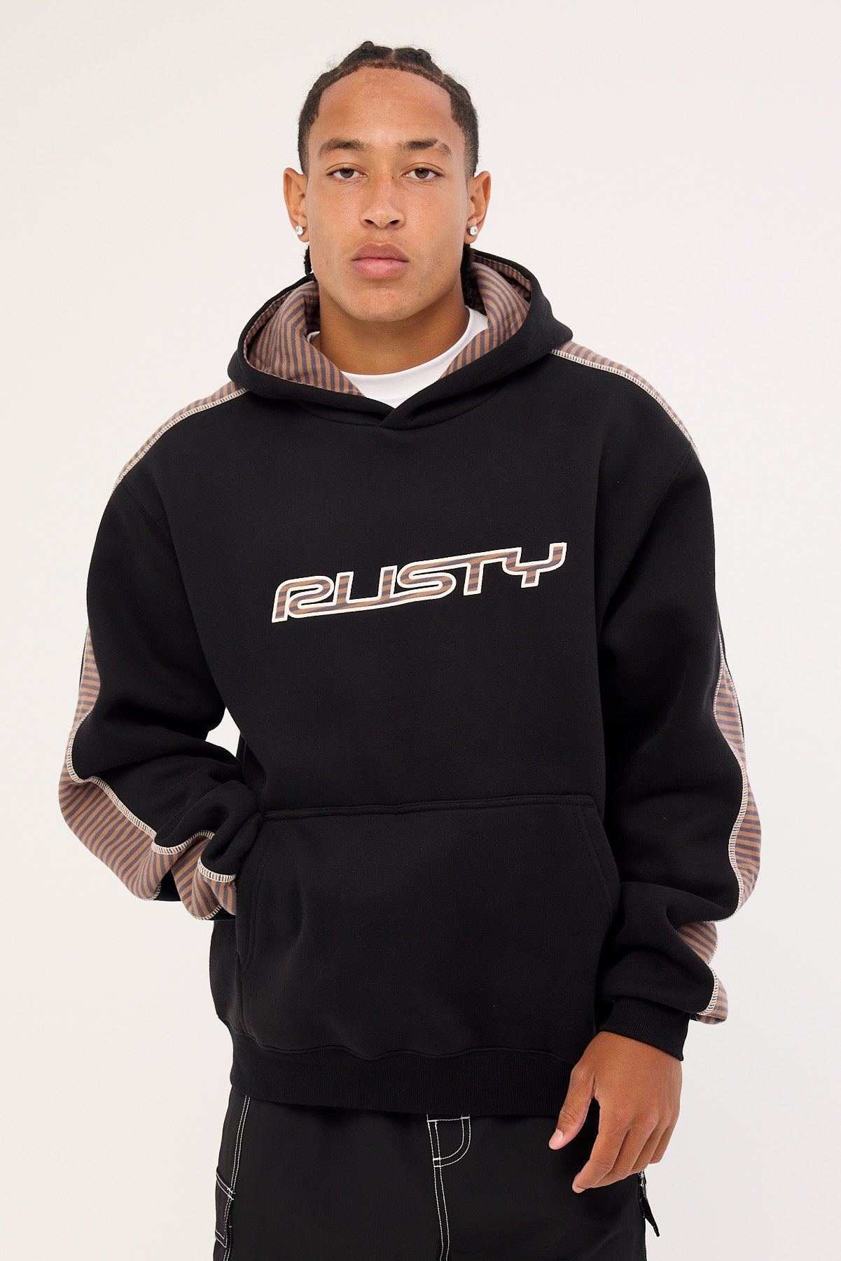 Rusty Law Low Hooded Fleece Black