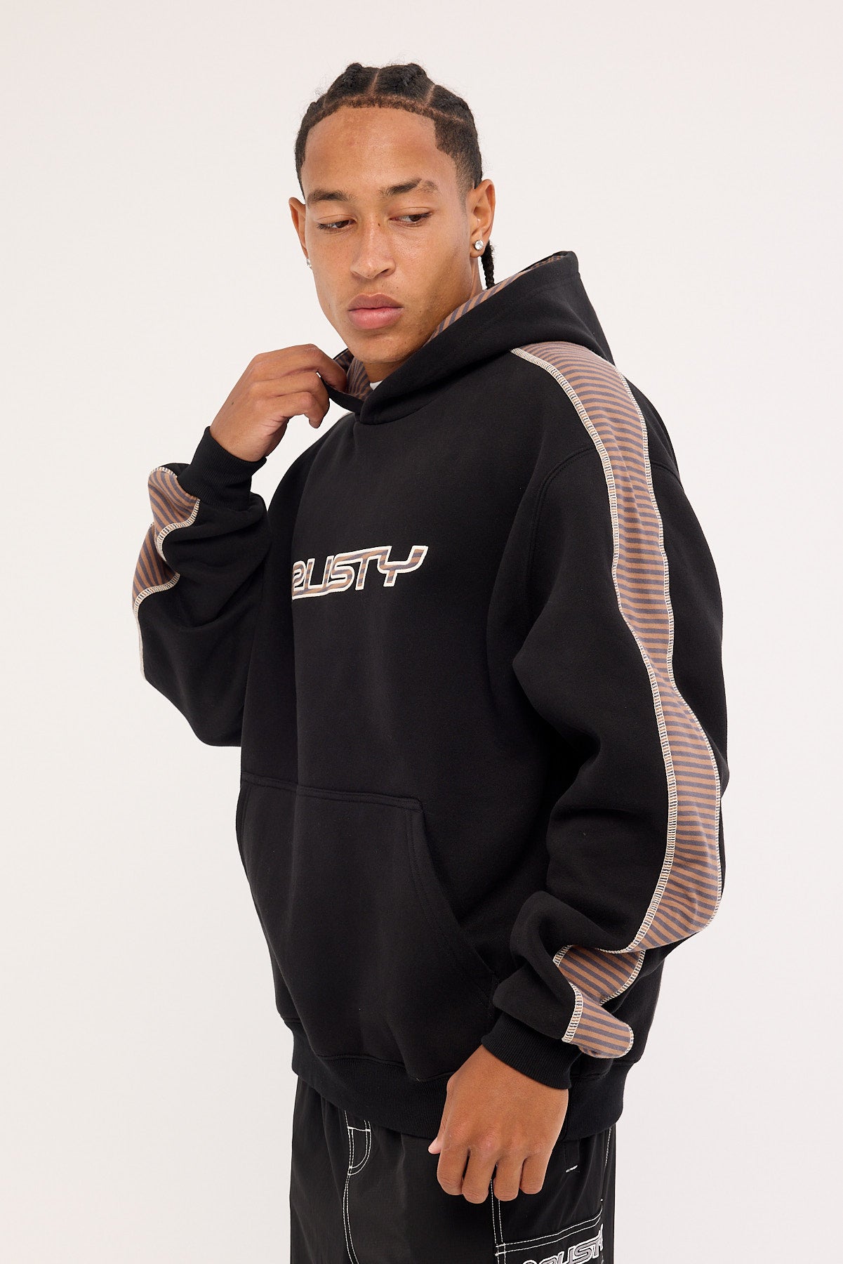 Rusty Law Low Hooded Fleece Black