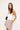 Perfect Stranger Rowe Mid Rise Skort Grey Pinstripe