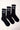 Rusty Organic Comp Mid Calf 3-Pack Sock Black