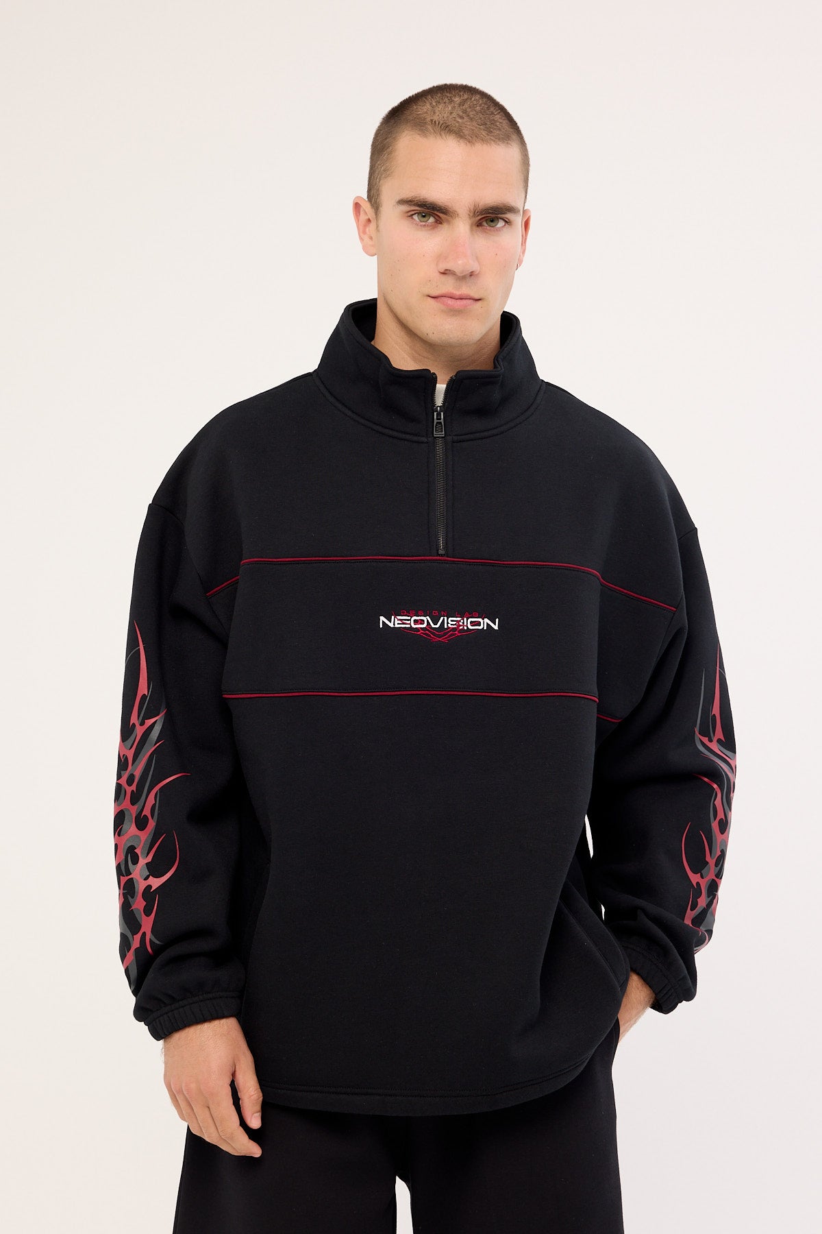 Neovision Chasm Elastic Quarter Zip Crew Black