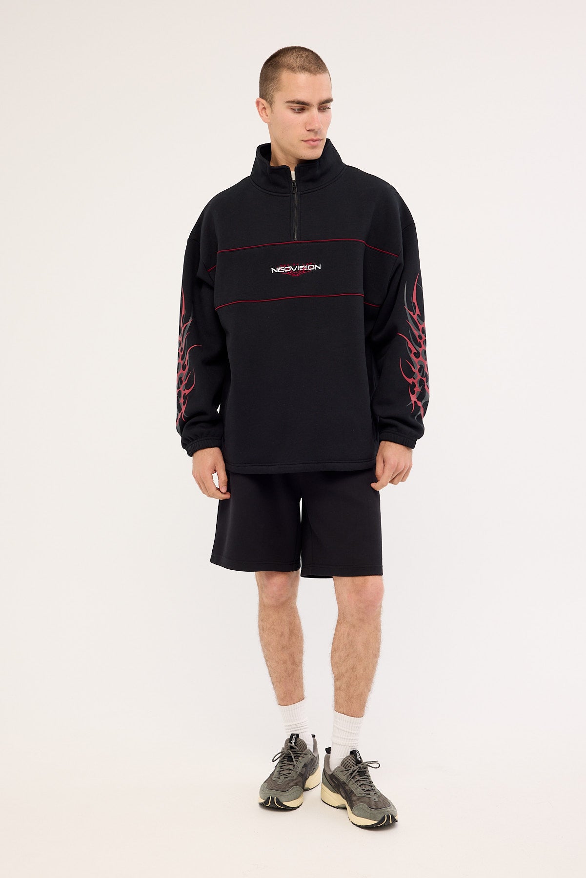 Neovision Chasm Elastic Quarter Zip Crew Black