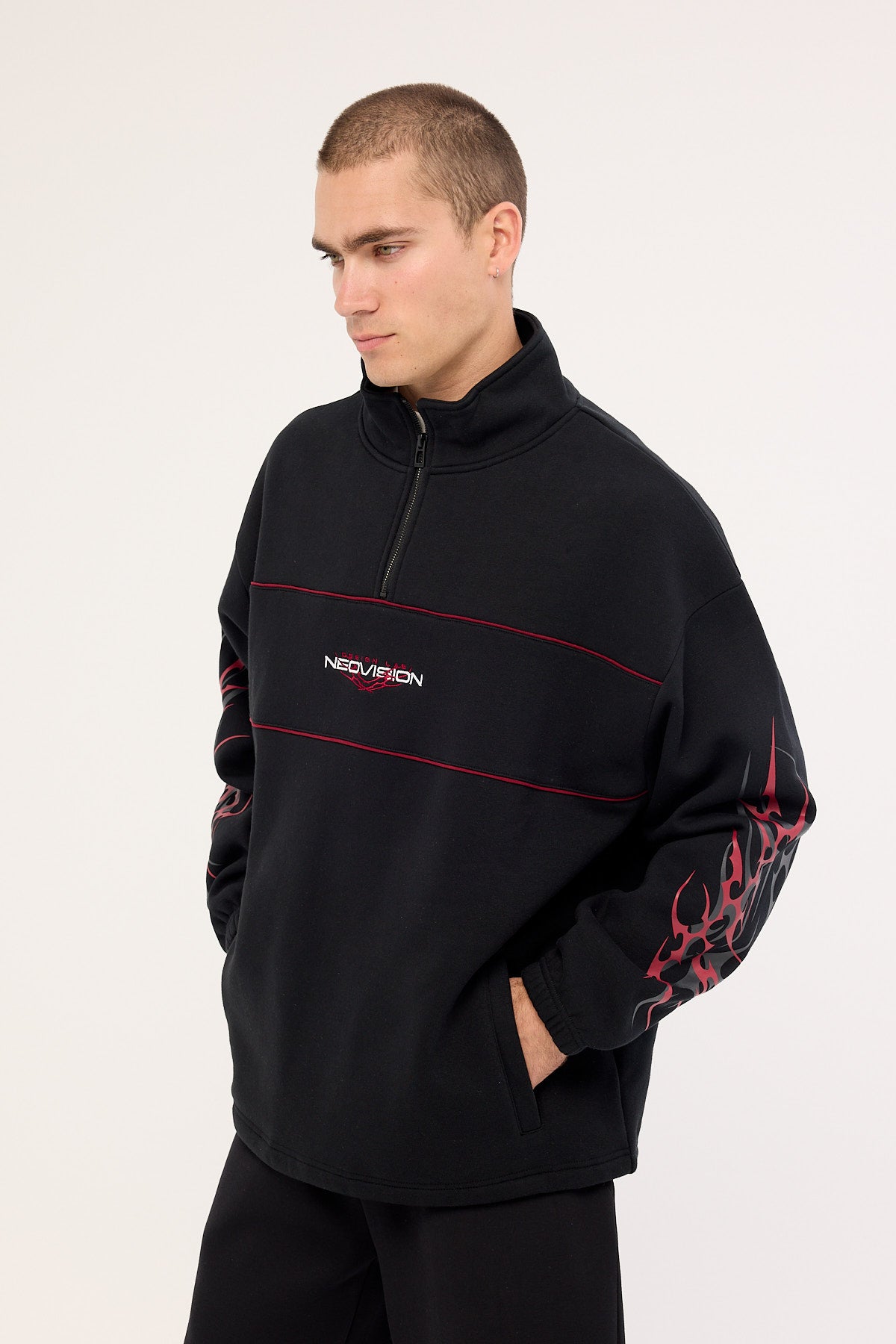 Neovision Chasm Elastic Quarter Zip Crew Black