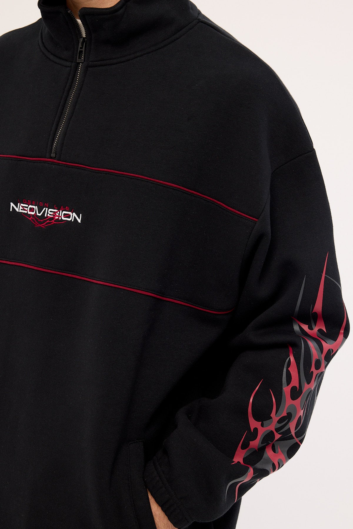 Neovision Chasm Elastic Quarter Zip Crew Black