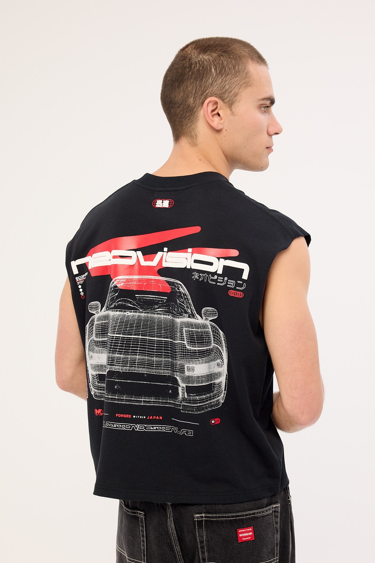 Neovision Chassis Cropped Muscle Tank Black