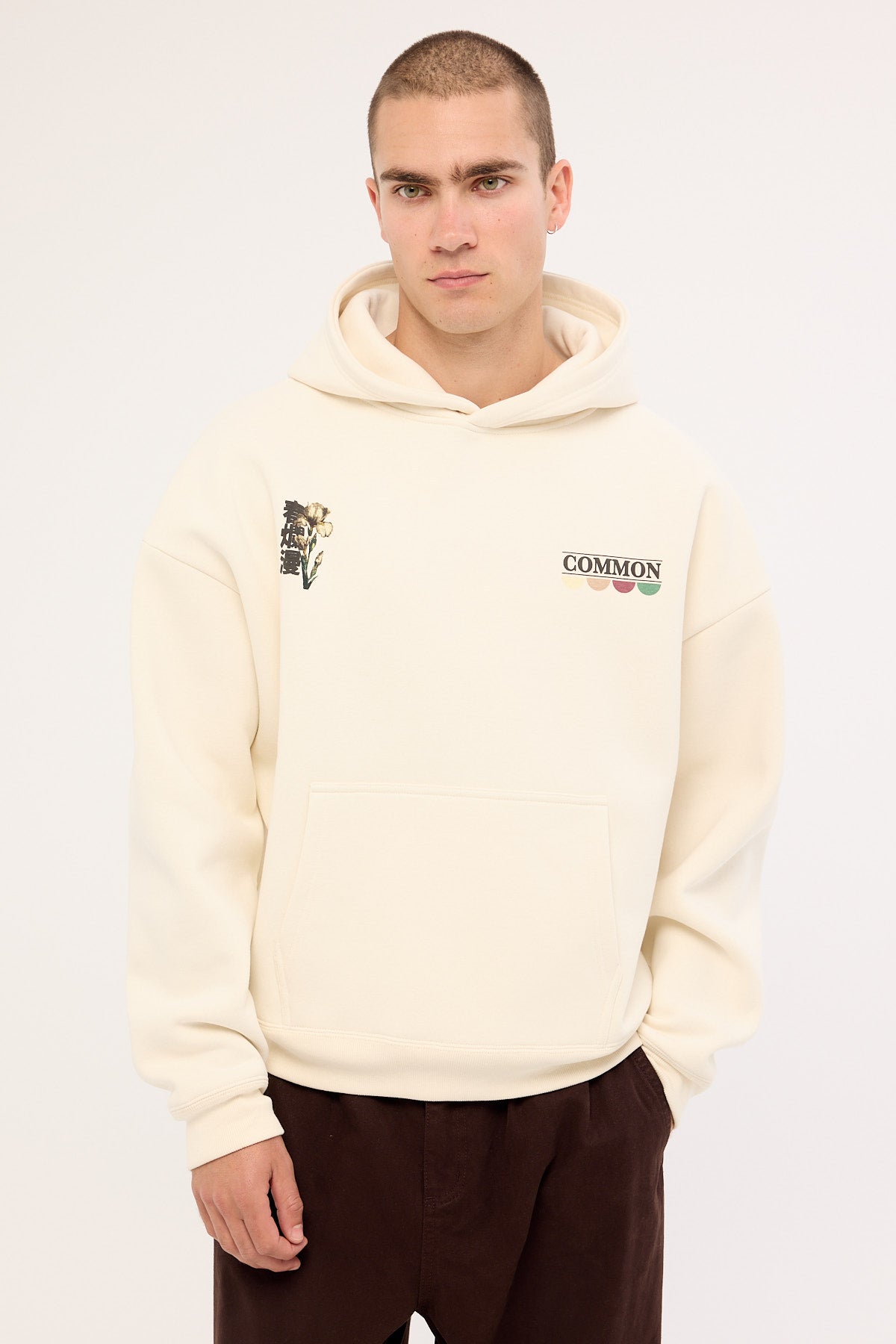 Common Need Yuri Cropped Hoodie Off White