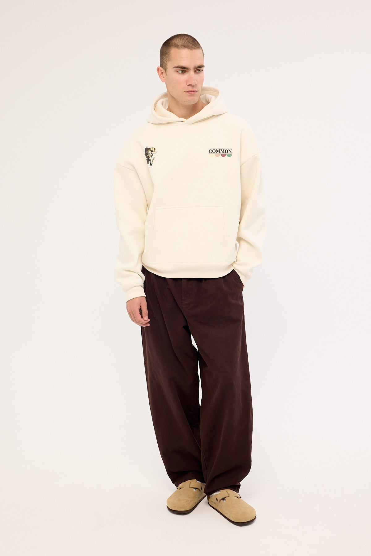Common Need Yuri Cropped Hoodie Off White