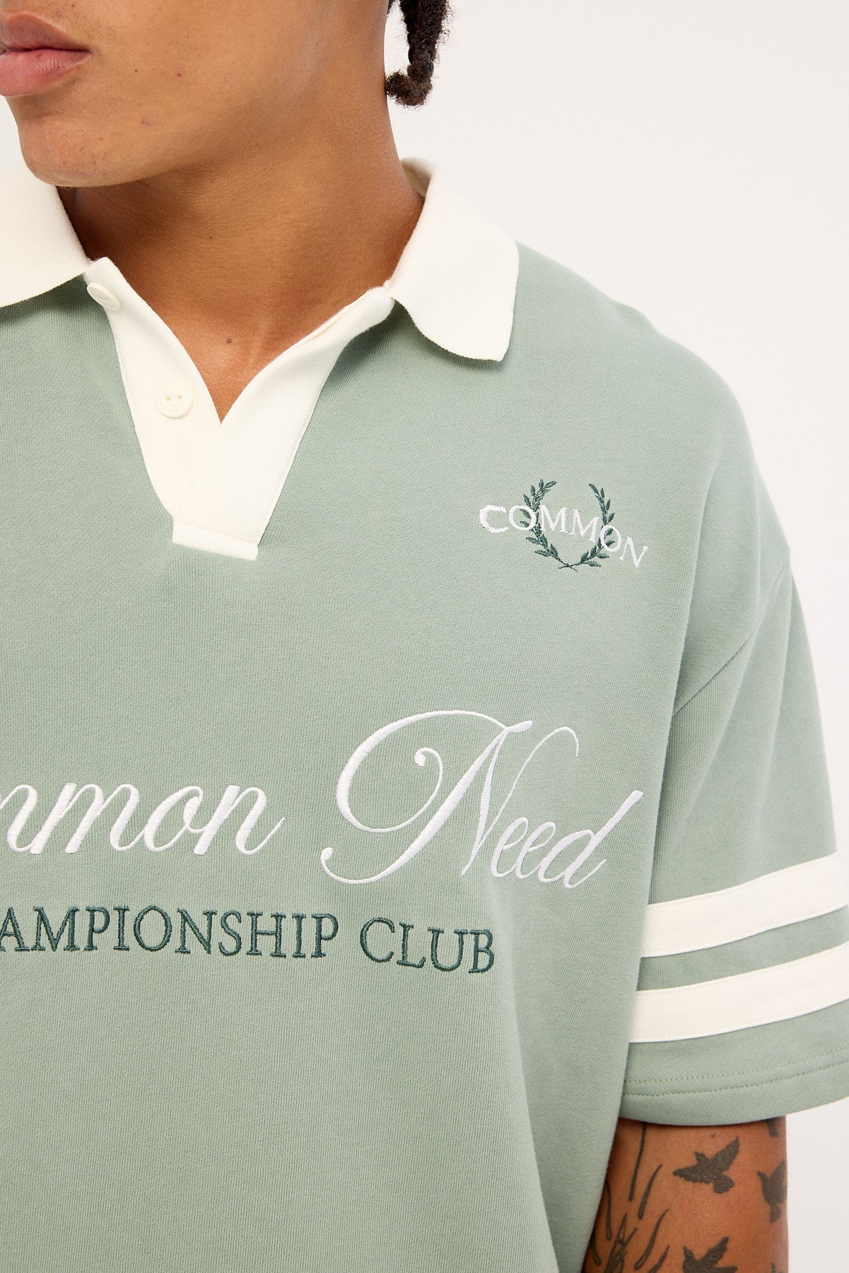 Common Need Valecrest Short Sleeve Rugby Polo Sage