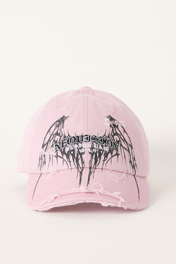 Neovision Shroud Distressed Dad Cap Baby Pink