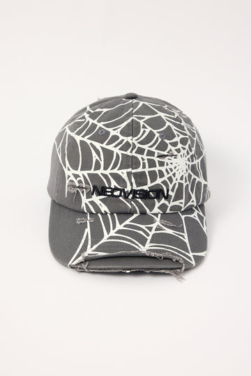 Neovision Web Distressed Dad Cap Dark Grey