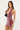 Motel Hepasi Halter Dress Clear Sequin Maroon