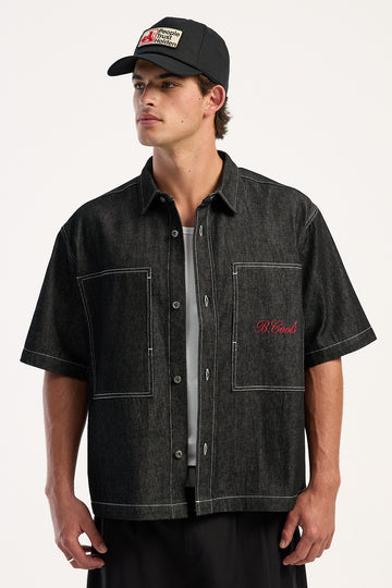 Barney Cools Boxy Crop Shirt Raw
