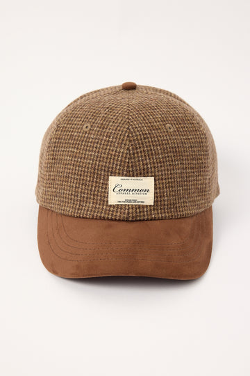 Common Need Roster Mid Profile Cap Brown Check