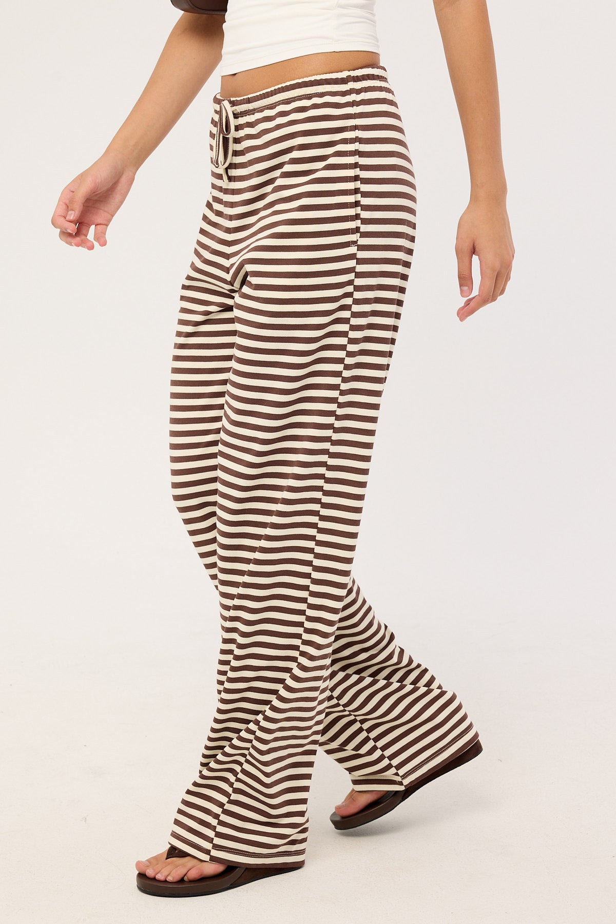 Lioness Bloom Pant Dark Chocolate Stripe