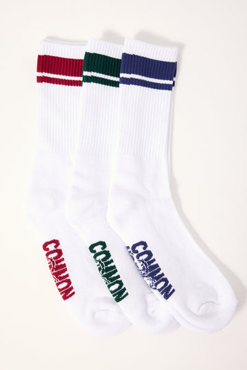Common Need Vapor Sock 3 Pack Burgundy/Navy/Green