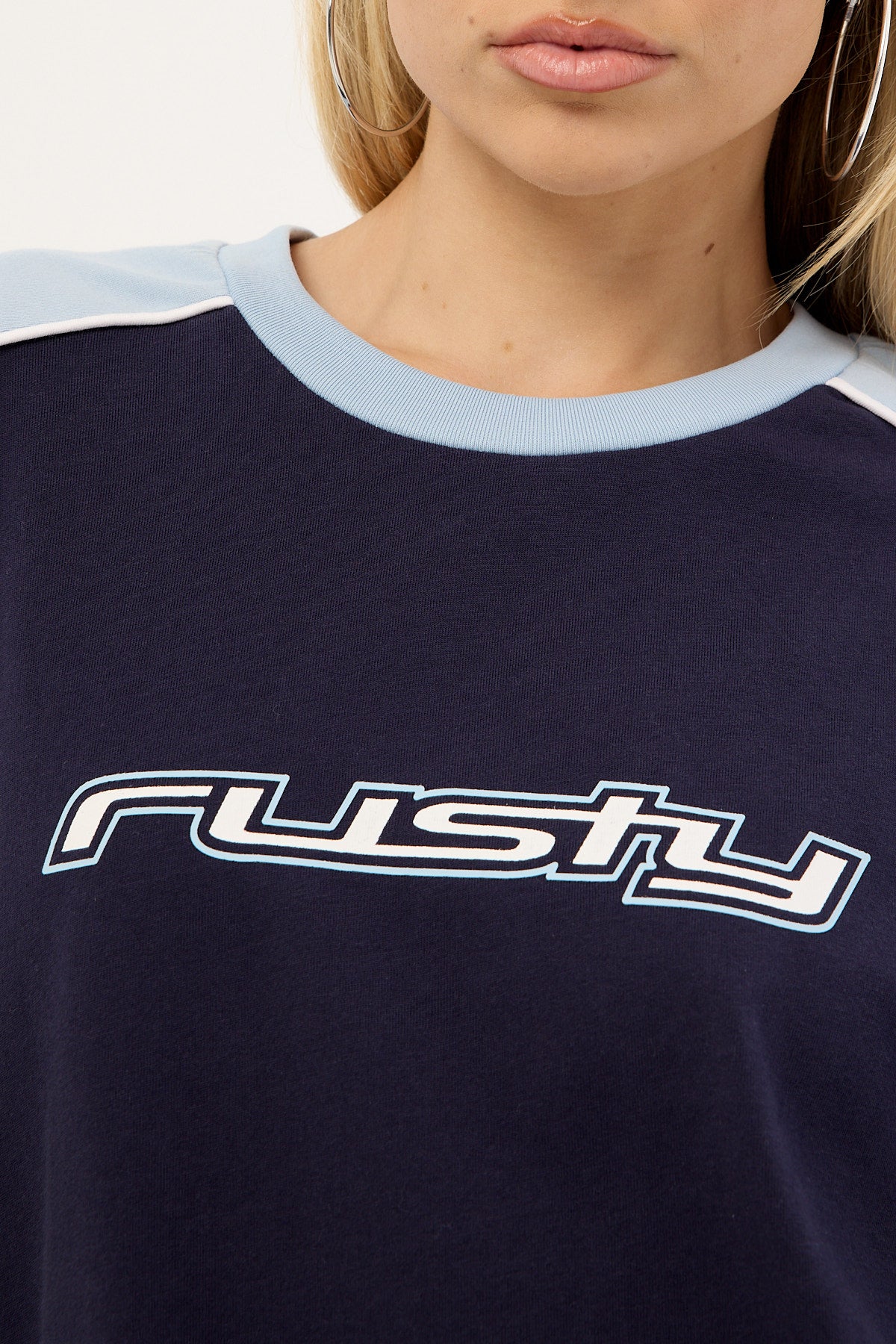 Rusty Panel Tee Rusty Fine Line Contrast L/S Tee Navy Blue – Universal Store