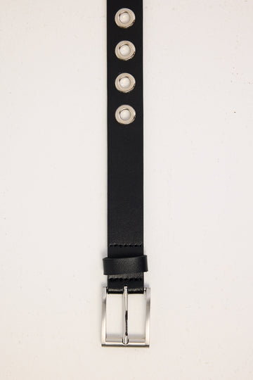Neovision Puncture Slim Leather Belt Black