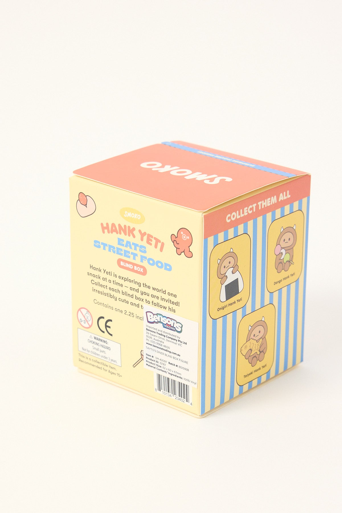 Bensons Trading Smoko Hank Yeti Eating Street Food Blind Box Figure Multi