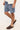 Common Need Flintmore Elastic Waist Short Blue Check