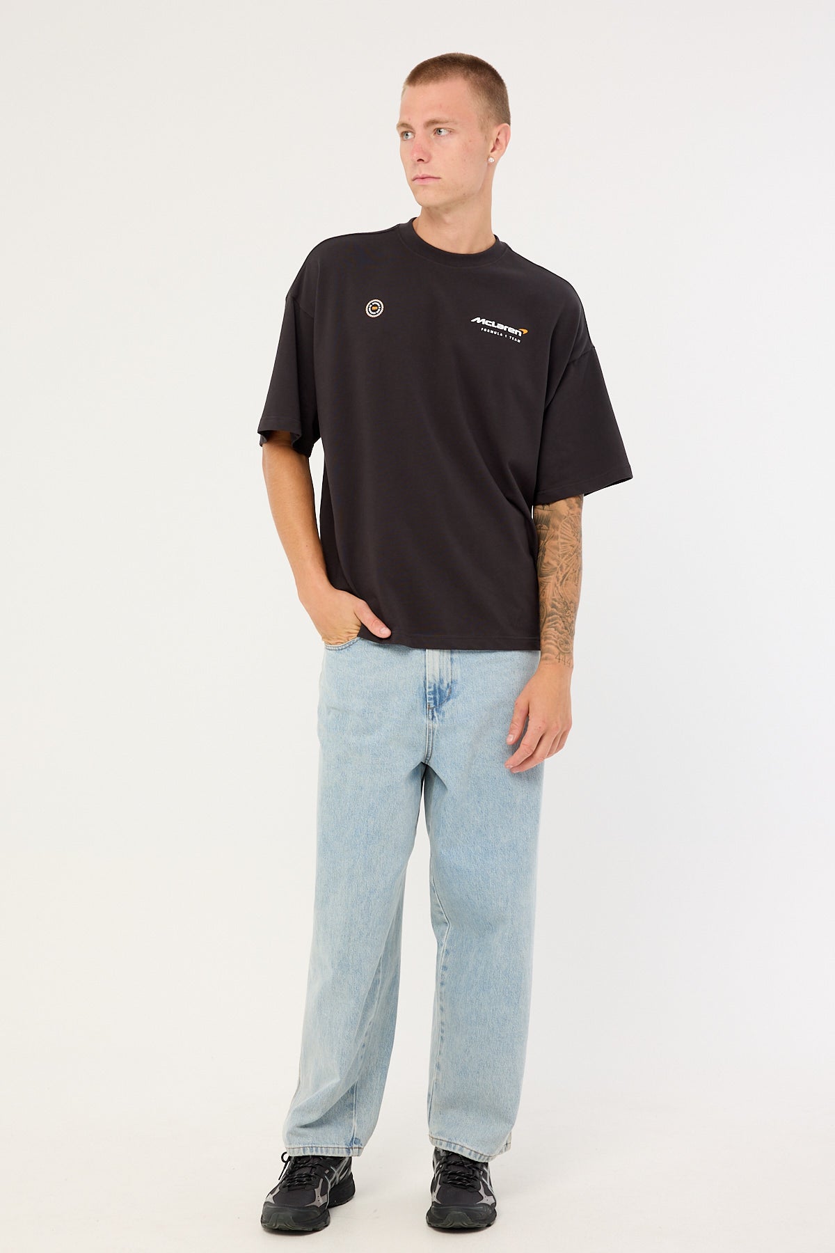 Mitchell & Ness McLaren 1963 Boxy Tee Faded Black