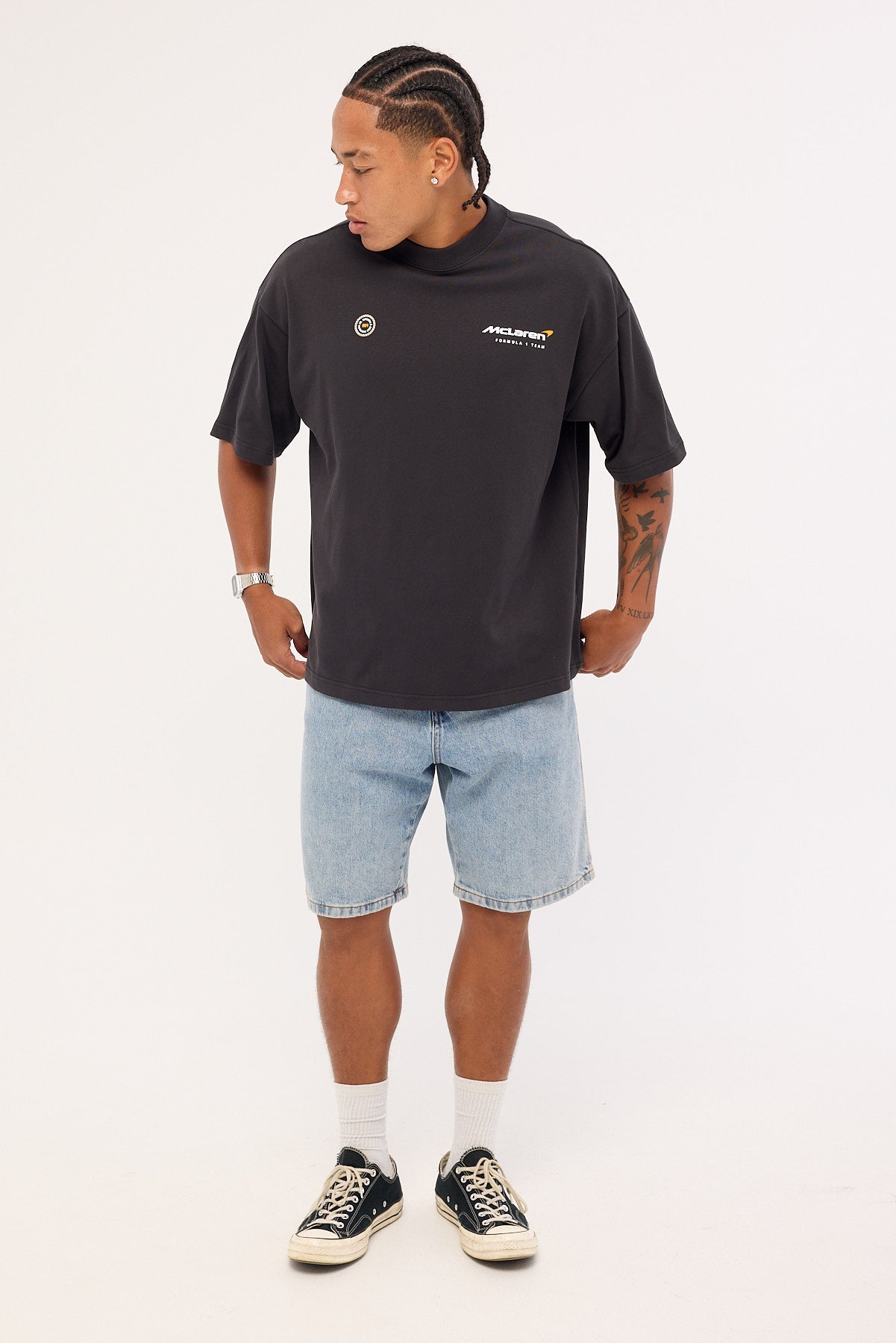 Mitchell & Ness McLaren 1963 Boxy Tee Faded Black