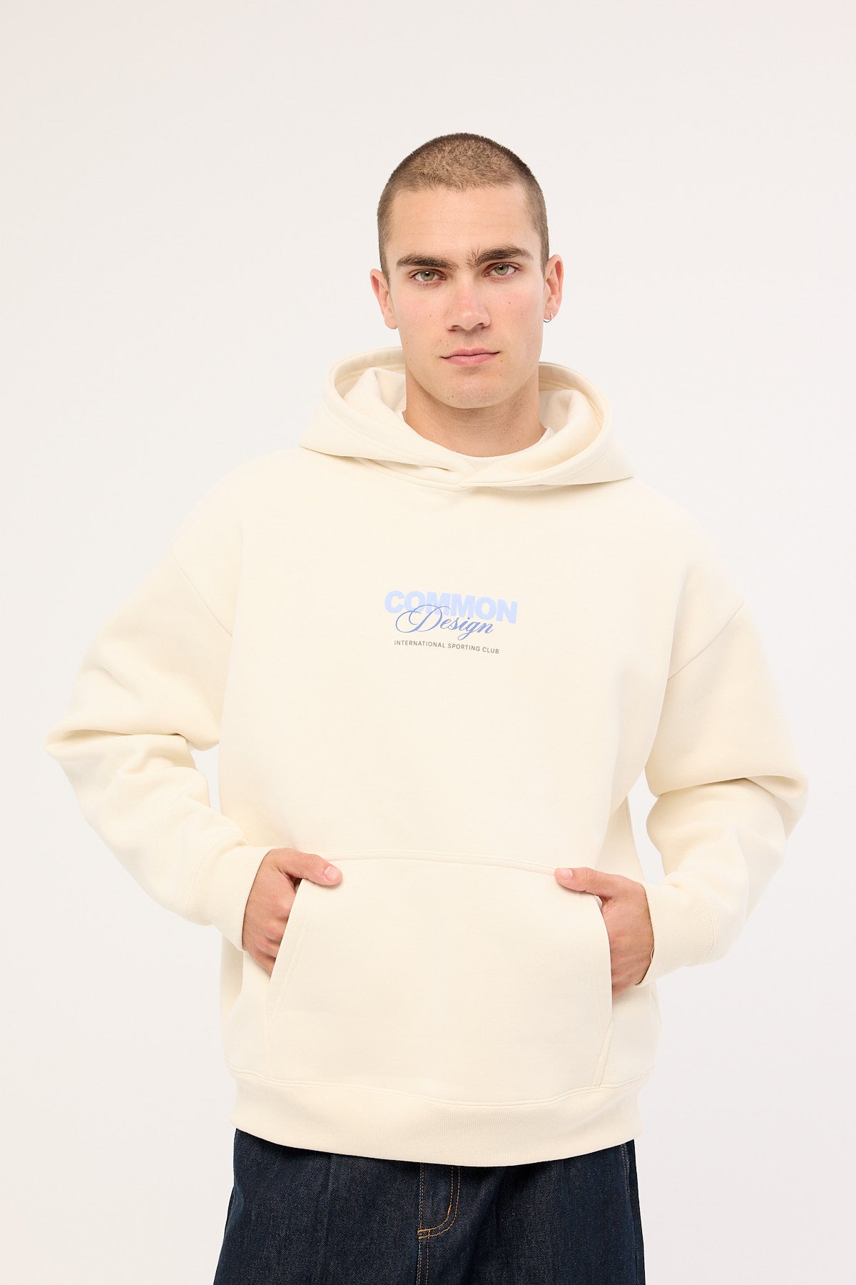 Common Need Compose Boxy Hoodie Off White