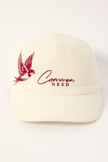 Common Need Swallows 5 Panel Cap Off White