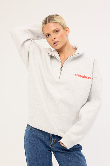 Neovision Stratus Relaxed Quarter Zip Crew Grey Marle