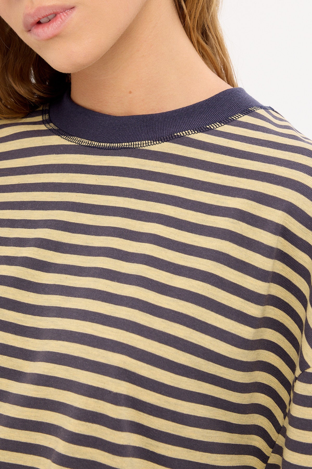 Lioness Bloom Short Sleeve Beige Stripe