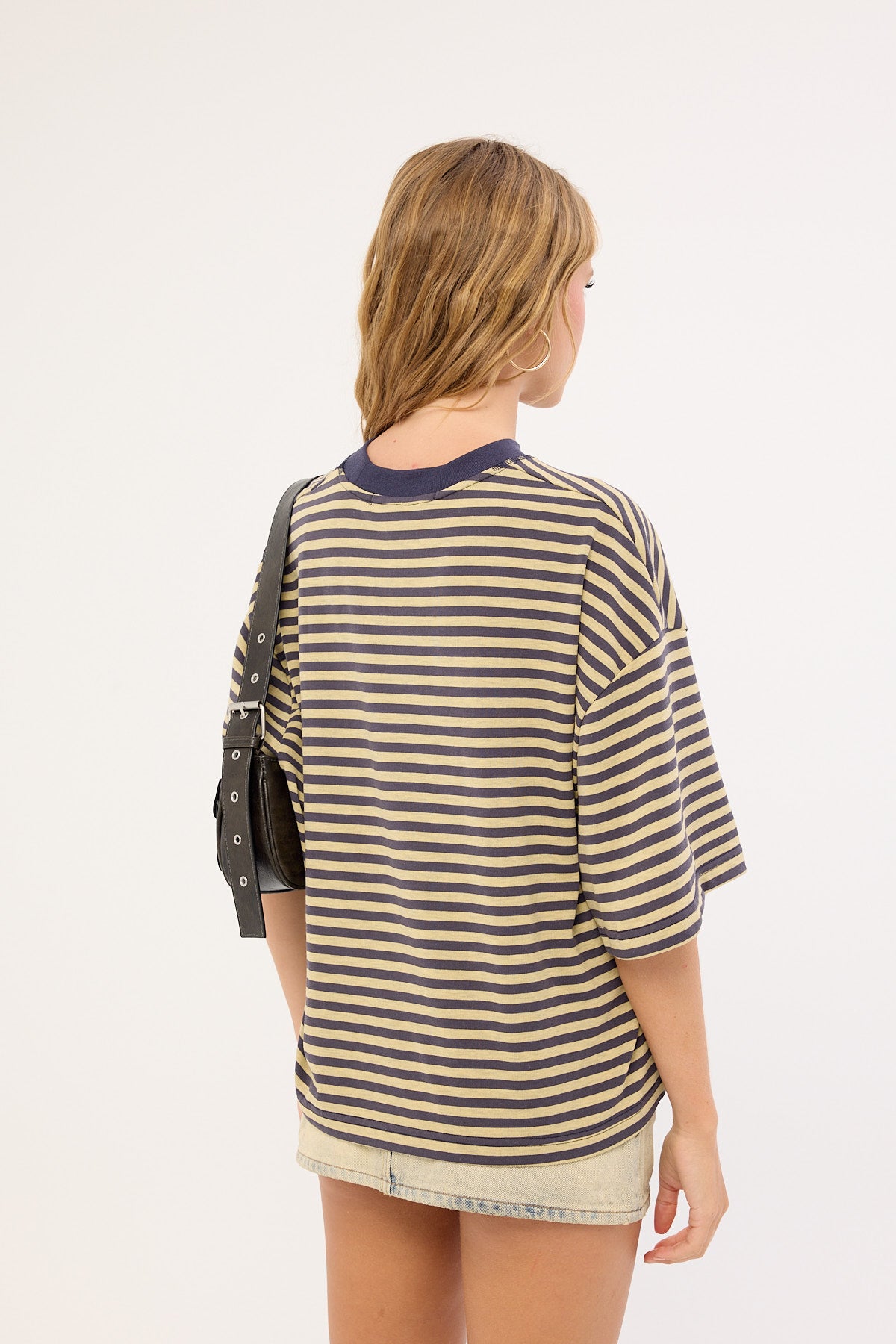 Lioness Bloom Short Sleeve Beige Stripe