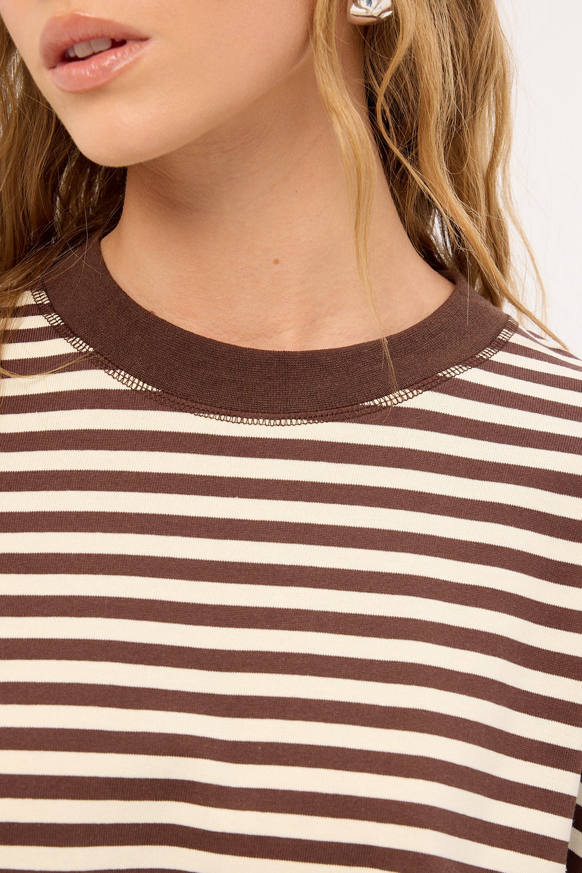 Lioness Bloom Long Sleeve Dark Chocolate Stripe