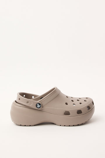 Crocs Womens Classic Platform Clog Taupe