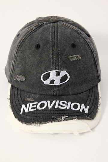 Neovision Layers Distressed Dad Cap Washed Black