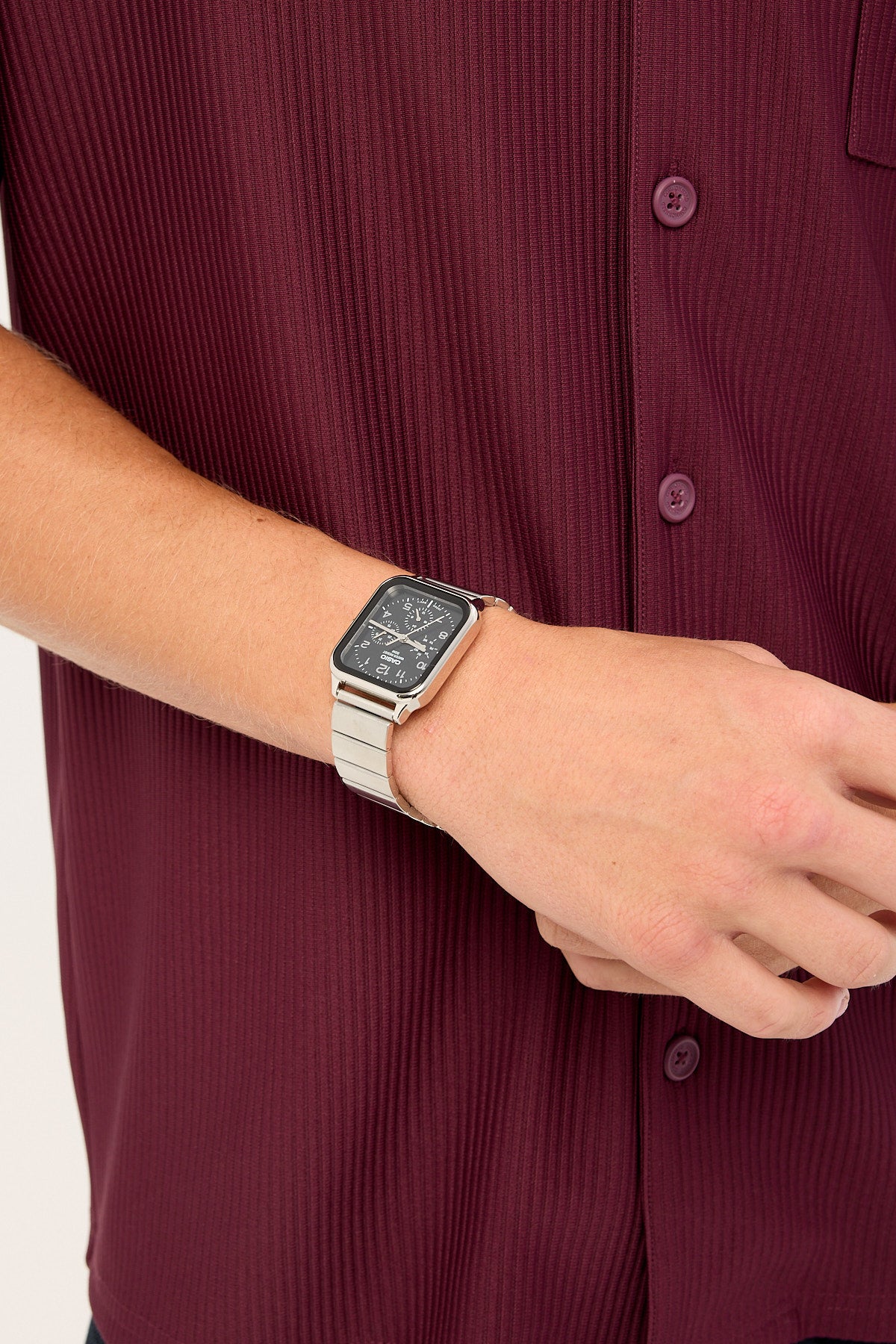 Casio MTPM306D-1A Analogue Watch Silver/Black