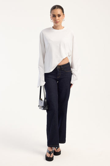 Rusty Suzie Straight Low Rise Jean Raw Dawg