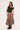 Luck & Trouble Vintage Check Midi Skirt Brown Print