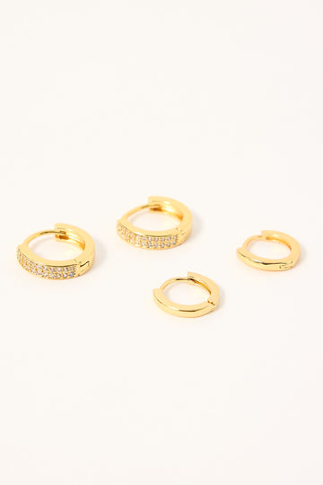 Token Felicity Diamante Huggie 2 Pack Gold