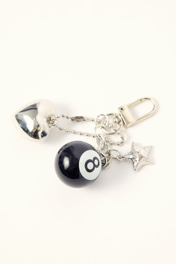 Token 8 Ball Keyring Black