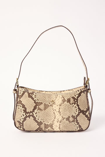Peta + Jain Lilu Shoulder Bag Natural Tan Snake/Gold