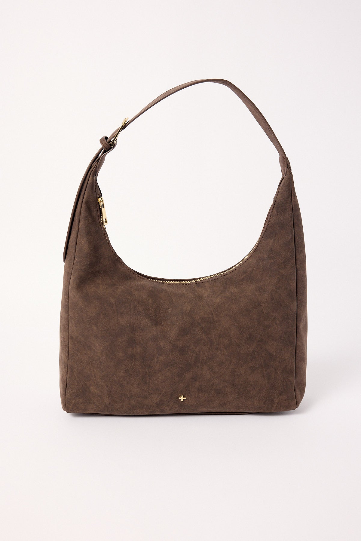 Peta + Jain Tribeca Chocolate Feaux Suede/Gold