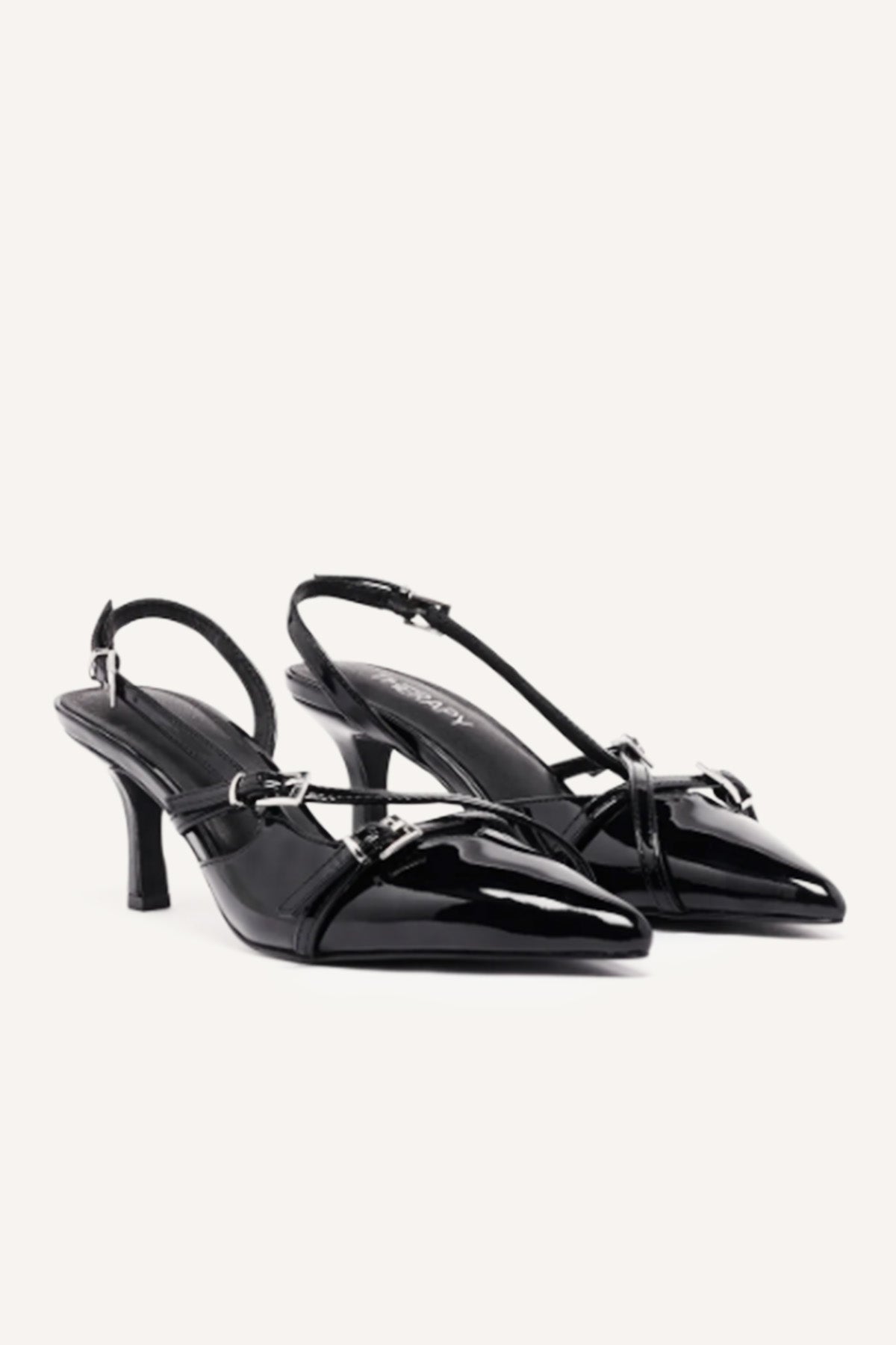 Therapy Juicy Patent Heel Black