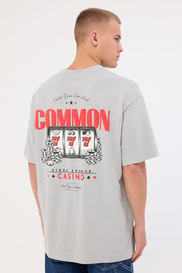 Common Need Slots Heavyweight Boxy Tee Ice Grey