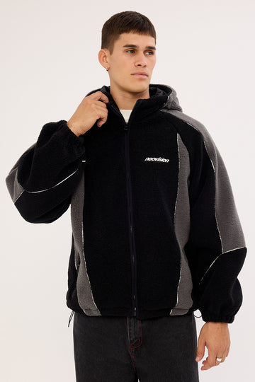 Neovision Ozone Hooded Sherpa Jacket Black/Grey