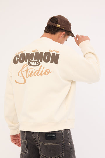 Common Need Gallery Crew Sweater Off White