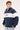 Common Need Noble Quarter Zip Sweater Navy/Snow Marle