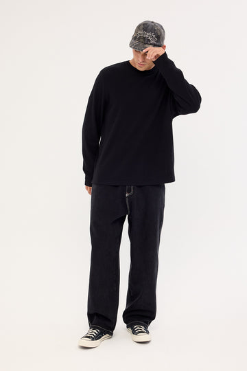 Rusty Turbo Baggy Jean Black Out Denim