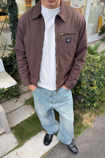 Common Need Harrington Jacket Dark Brown