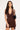 Perfect Stranger Shea Wrap Mini Dress Brown