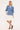 Perfect Stranger Leon Stripe Rugby Fleece Top Blue Stripe
